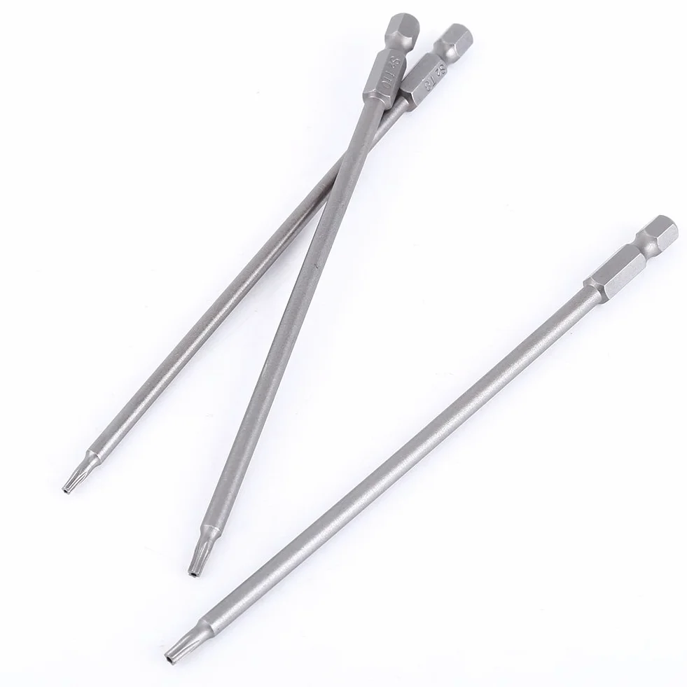 8 Sztuk 150mm S2 Steel Star T8, T10, T15, T20, T25, T27, T30, T40 Torx Torx Długie Bity Głowica Wkręów Zestaw Narzędzi Ręcznych Wiertła Zestaw Śrubokrętów Magnetycznych