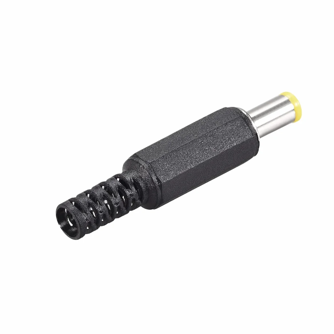 sourcing map 4 sztuki wtyczek DC 4,8 mm x 1,7 mm adapter gniazda sieciowego czarny