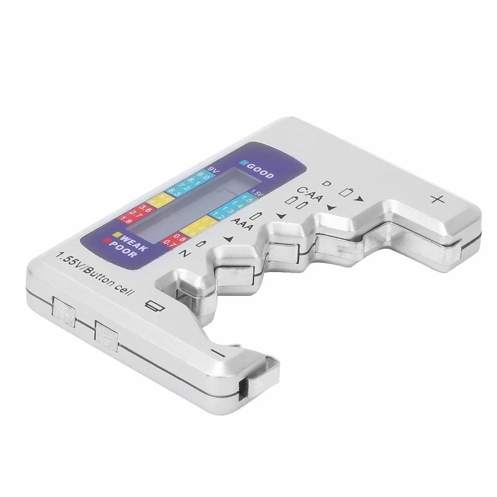 Uniwersalny cyfrowy tester baterii LCD do D C AA AAA 9V 1.5V