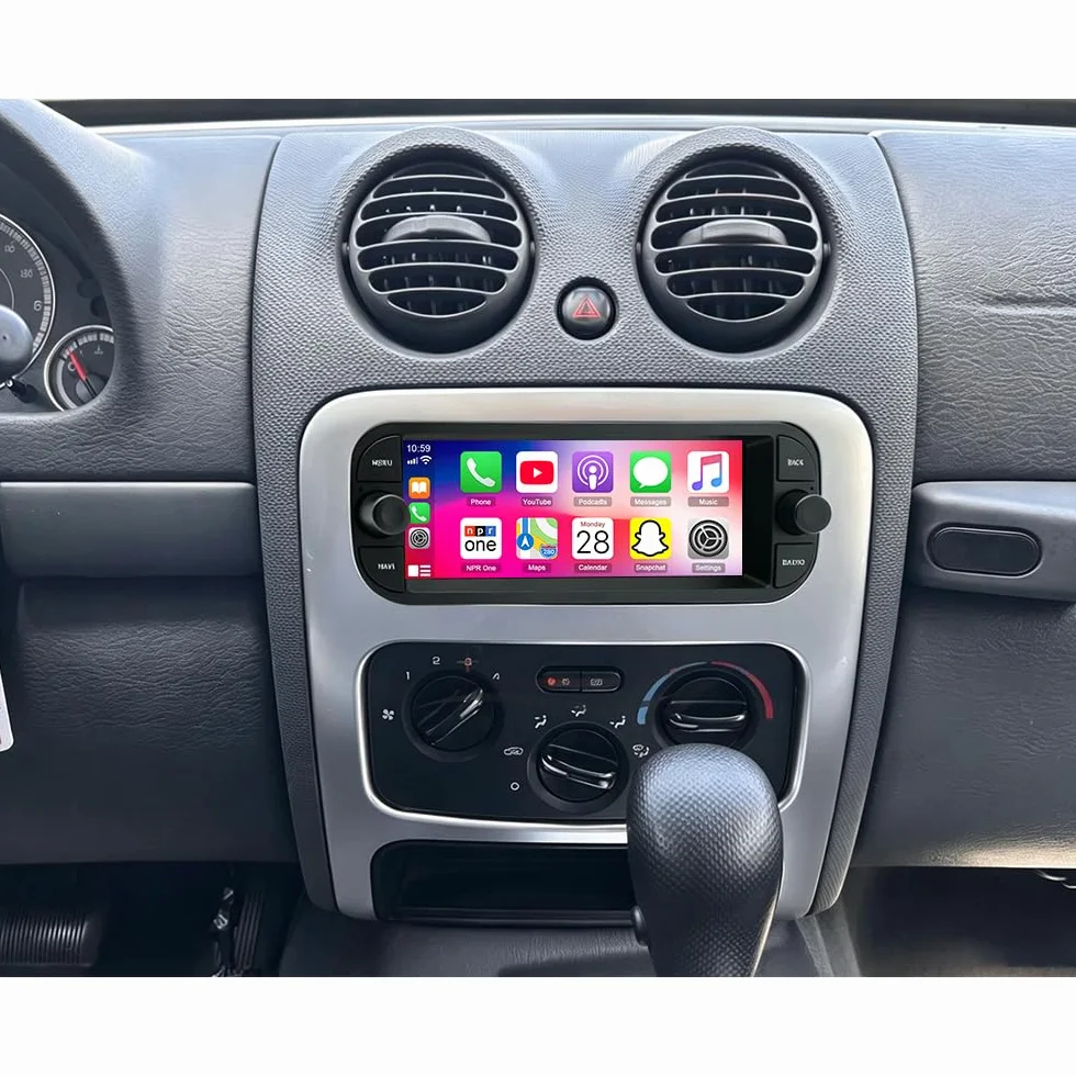 Radio samochodowe Android 14 2 DIN 6,86" ekran dotykowy DAB Bluetooth bezprzewodowy Carplay do Jeep Liberty 2001-2007