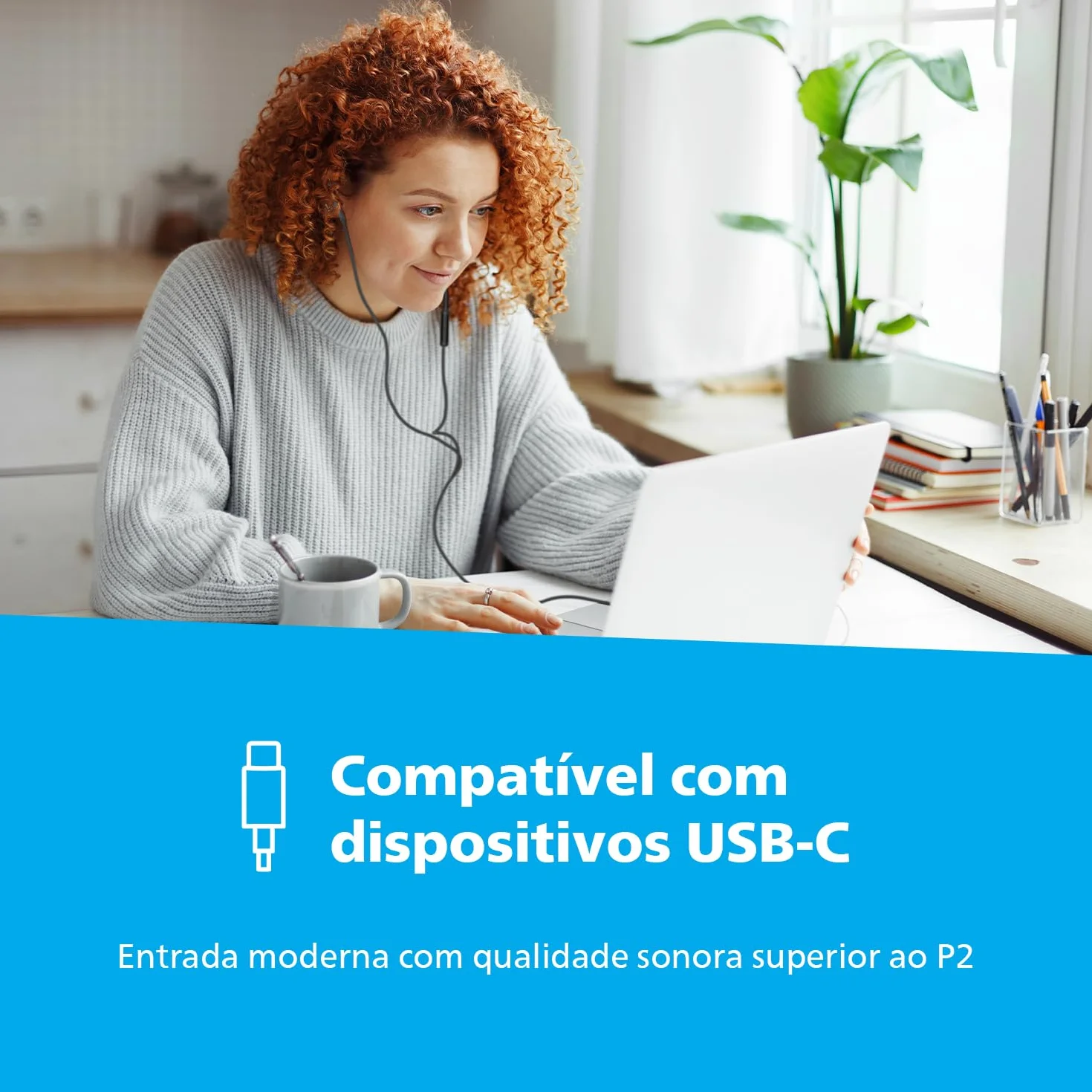 Philips TAE2146BK/00 Auriculares Intrauditivos con Cable y Micrófono Integrado USB-C Negros