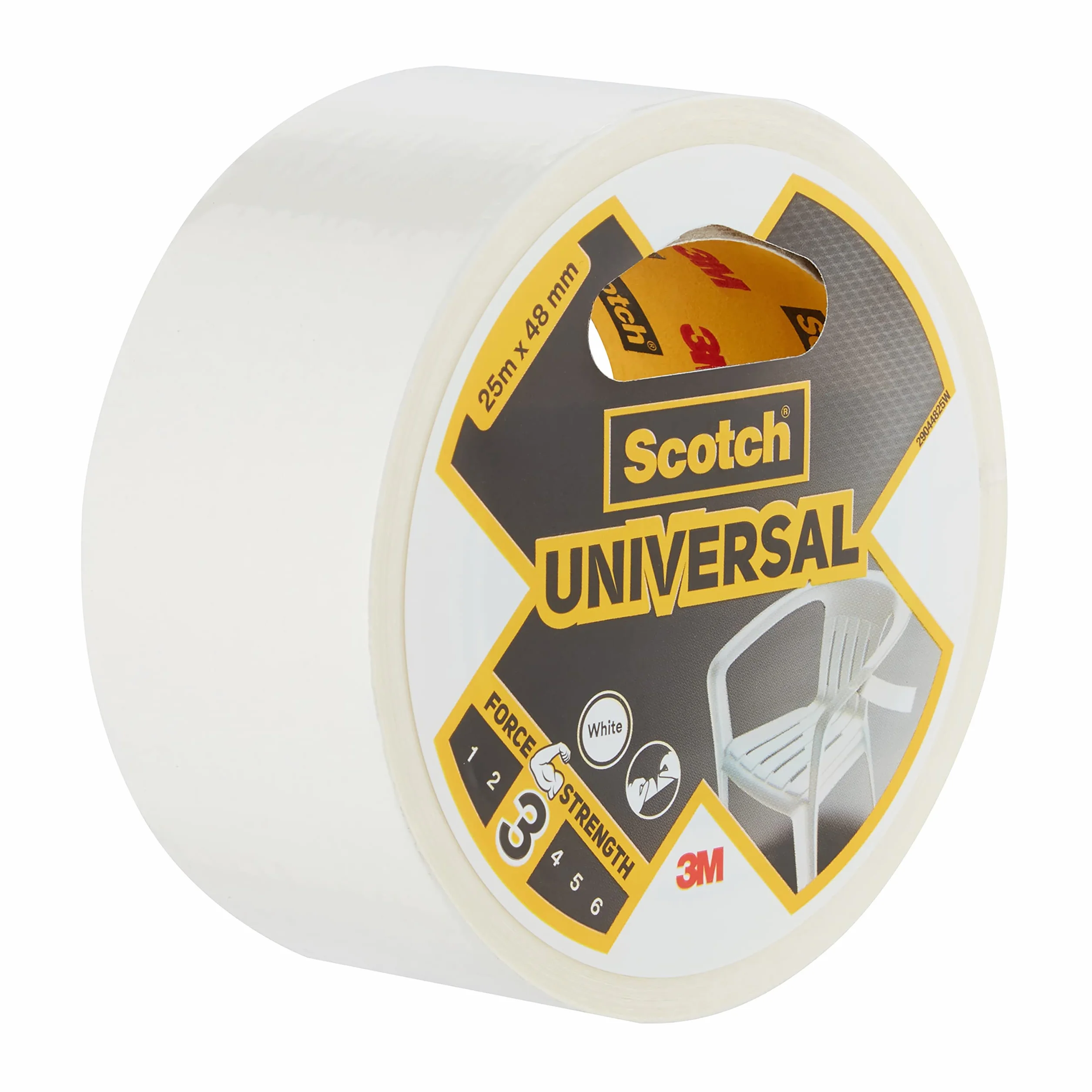 Scotch 4101W25 Taśma z Tkaniny, Biały, 25 m