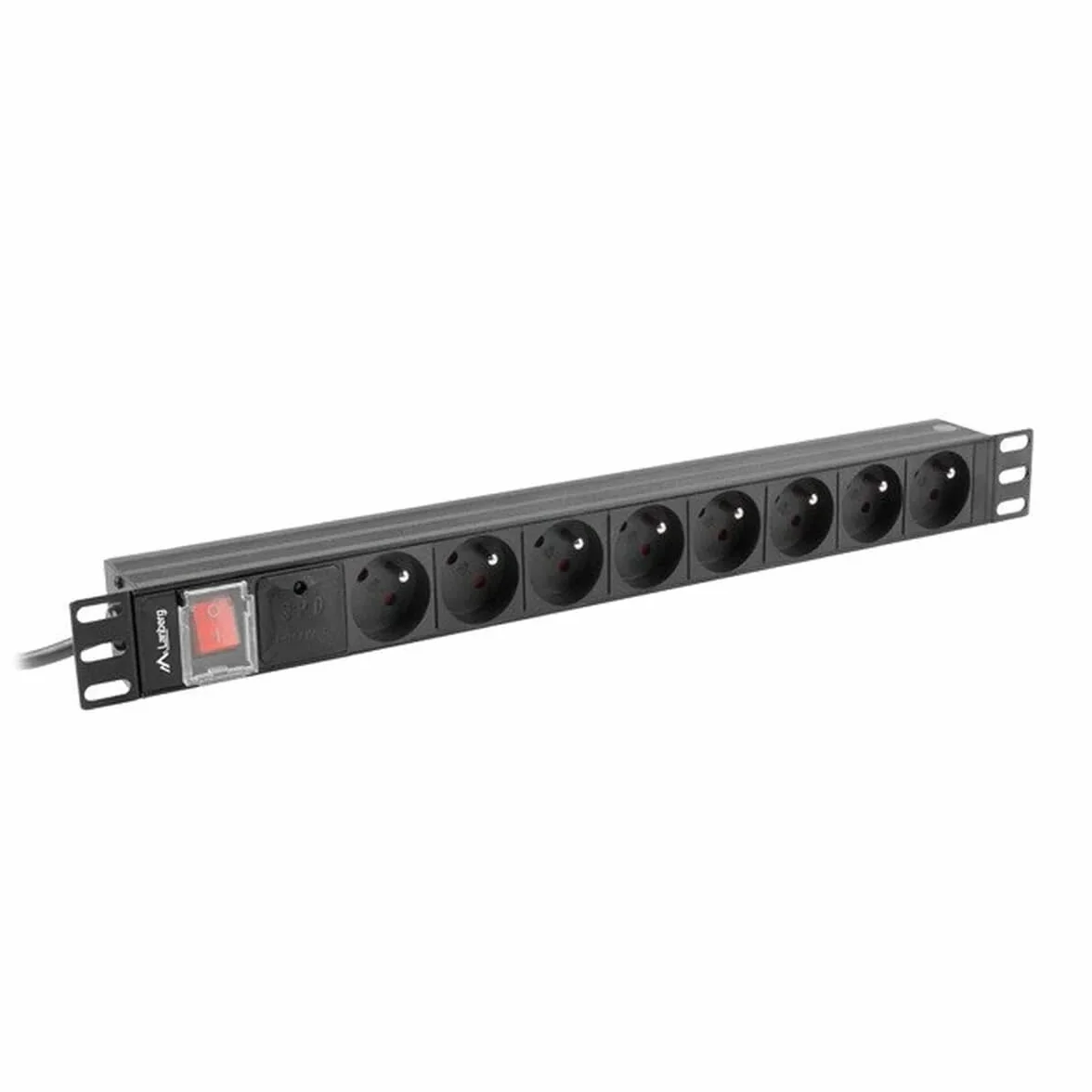 Lanberg REGLETA RACK PDU 19" 1U 16A 8X 230V PL 2M NEGRO PDU-08E-0200-BK