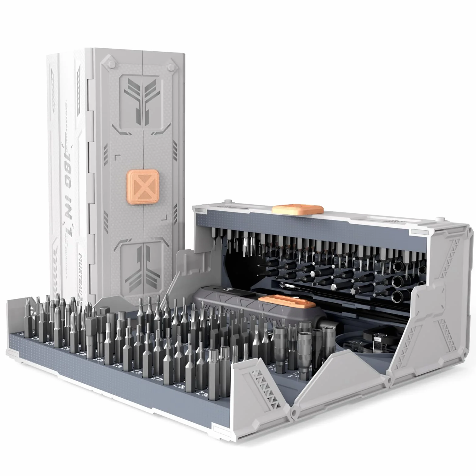 Zestaw wkrętaków precyzyjnych 180 Psc w 1, z Torx T1-T20, Socket M2.5-M5.5, Hex H0.7-H6.0, Phhillips 1.0-3.5 USW. Zestaw naprawczy do PS4, przełącznika, laptopa, komputera, okularów, zegarków.