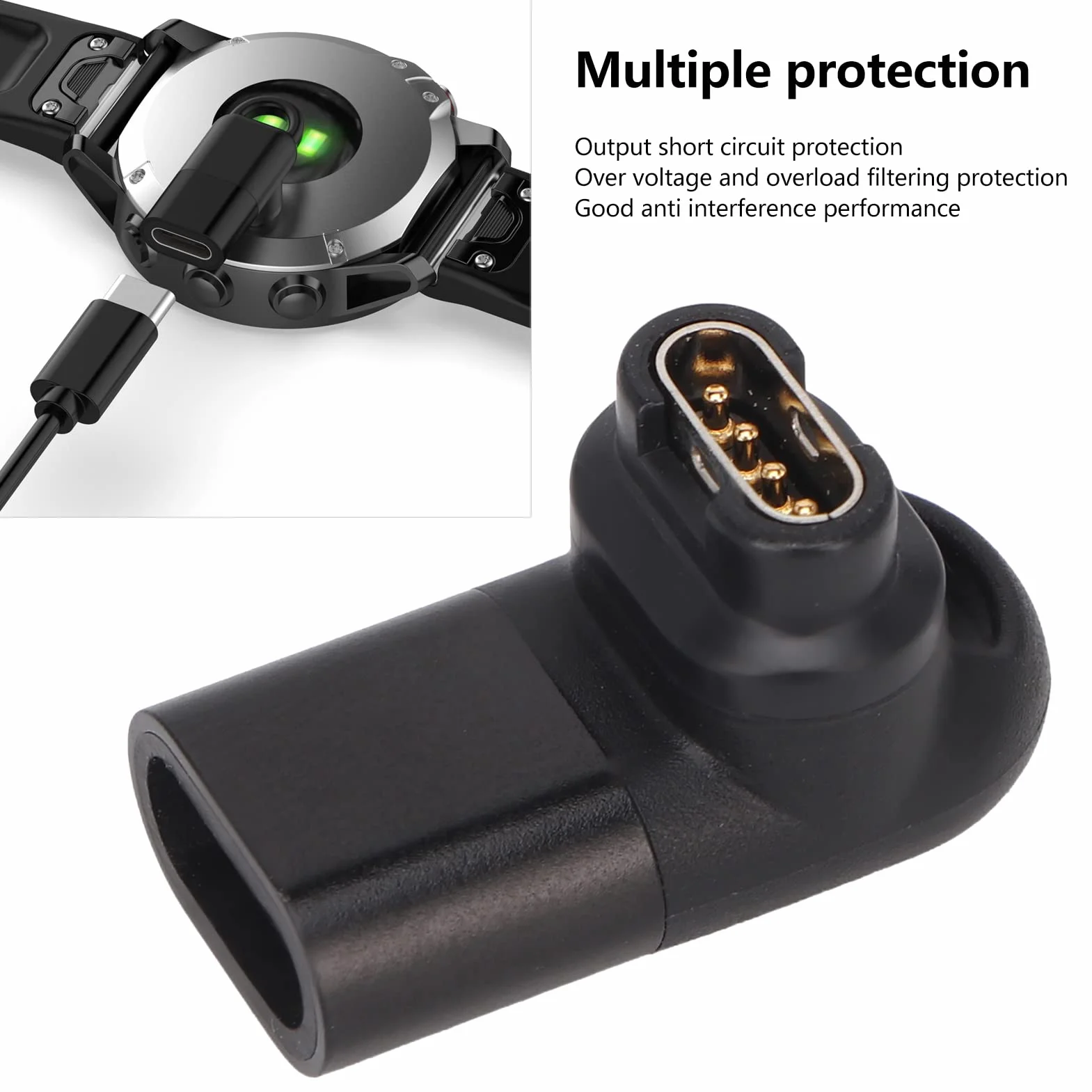 Adapter Typu C do ładowarki Fenix 7S 7X Instinct 2 2S EPIX Venu 2 Plus Vivomove Sport 5V