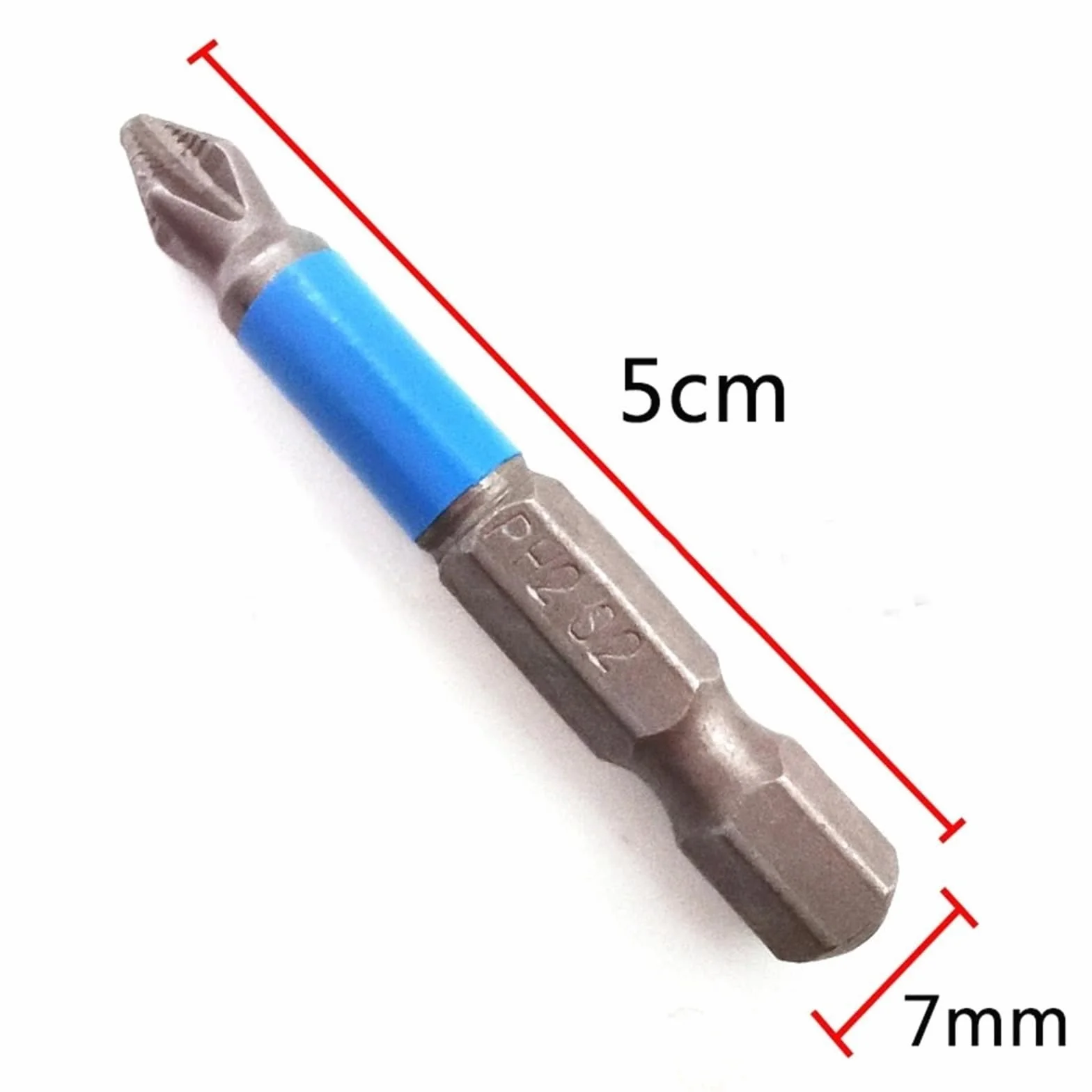 Wiertło PH2 50 mm, magnetyczna głowica śrubokręta, antypoślizgowy chwyt sześciokątny do elektrycznych narzędzi ręcznych, precyzyjne wiertła krzyżowe, praktyczne do majsterkowania i profesjonalnego