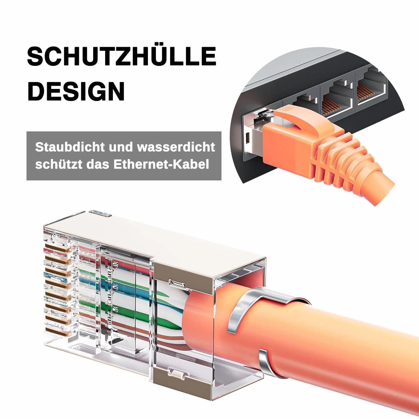 iwillink wtyki RJ45 CAT 7 pozłacane 50μ ekranowane 10 Gbps przelot Cat7 Cat6a