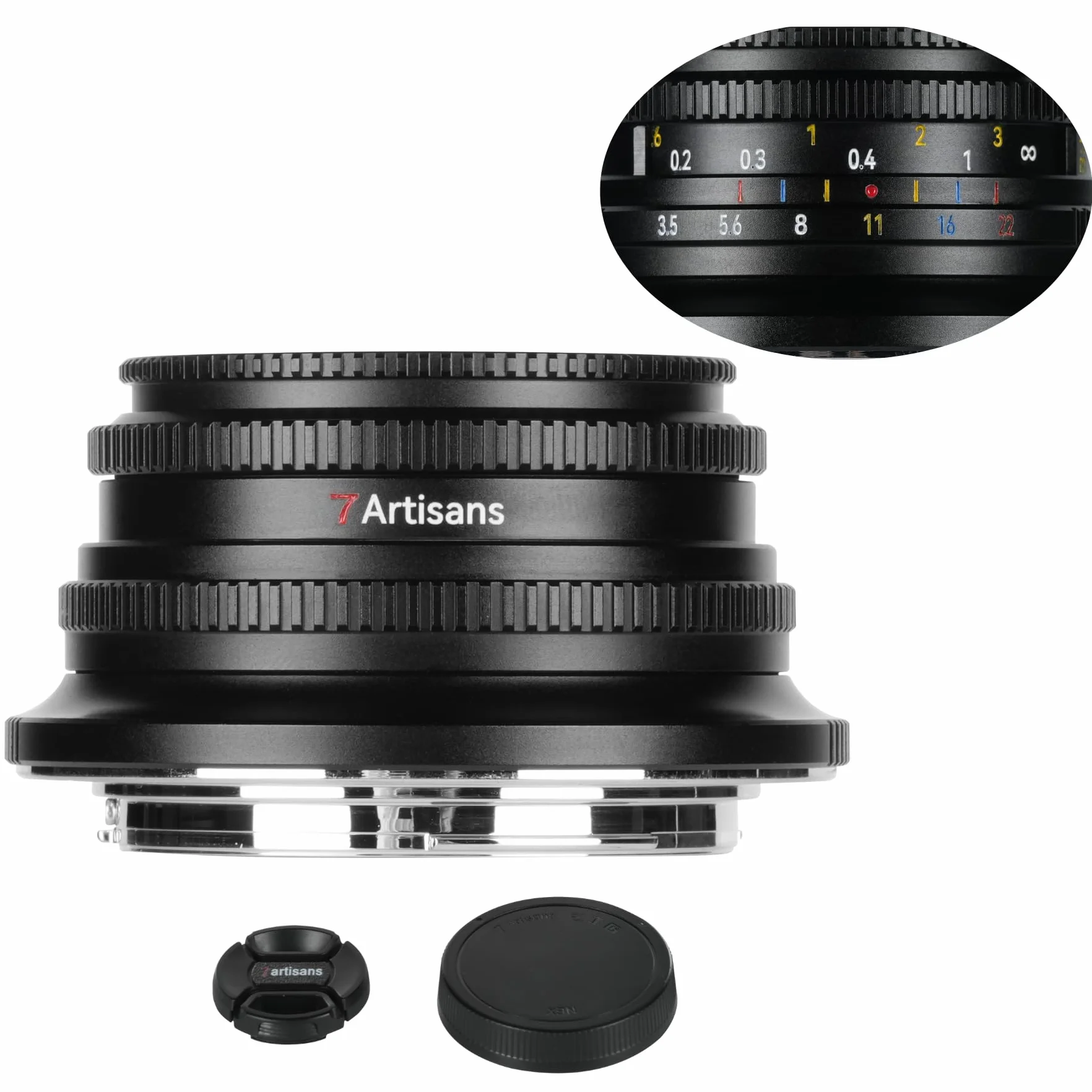 7Artisans 10 mm F3.5 obiektyw do Fuji X, ultraszerokokątny APS-C, ręczne ustawianie ostrości, 108°