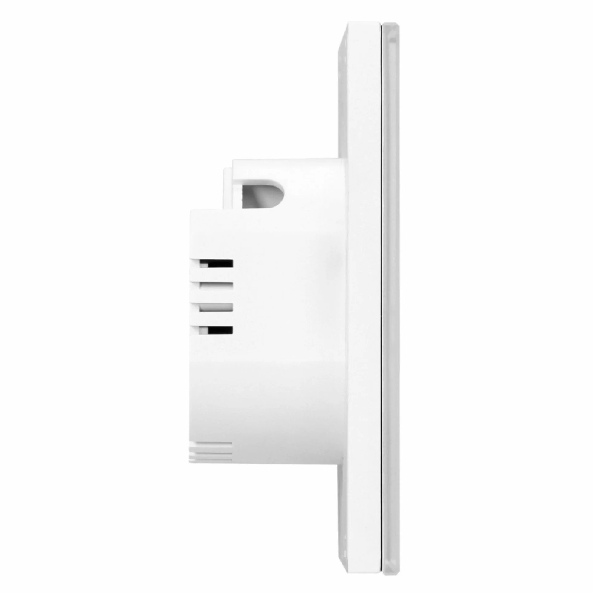 Włącznik Podtynkowy Podwójny Zdalne Sterowanie Oświetleniem Wifi Aplikacja Tuya Smart Home Szklany Panel Dotykowy Podświetlenie Nocne LED (biały)