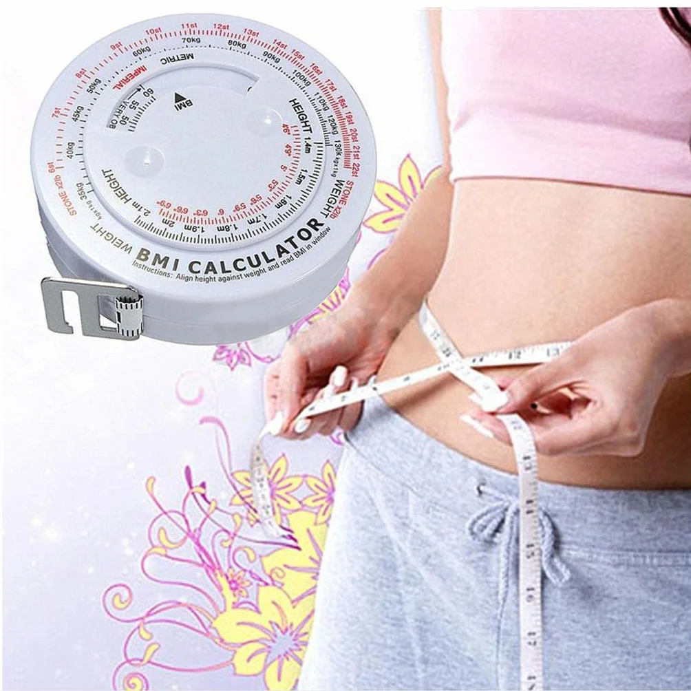 Jojomis 2 szt. BMI wskaźnik masy ciała, taśma miernicza, kalkulator, dieta ciała