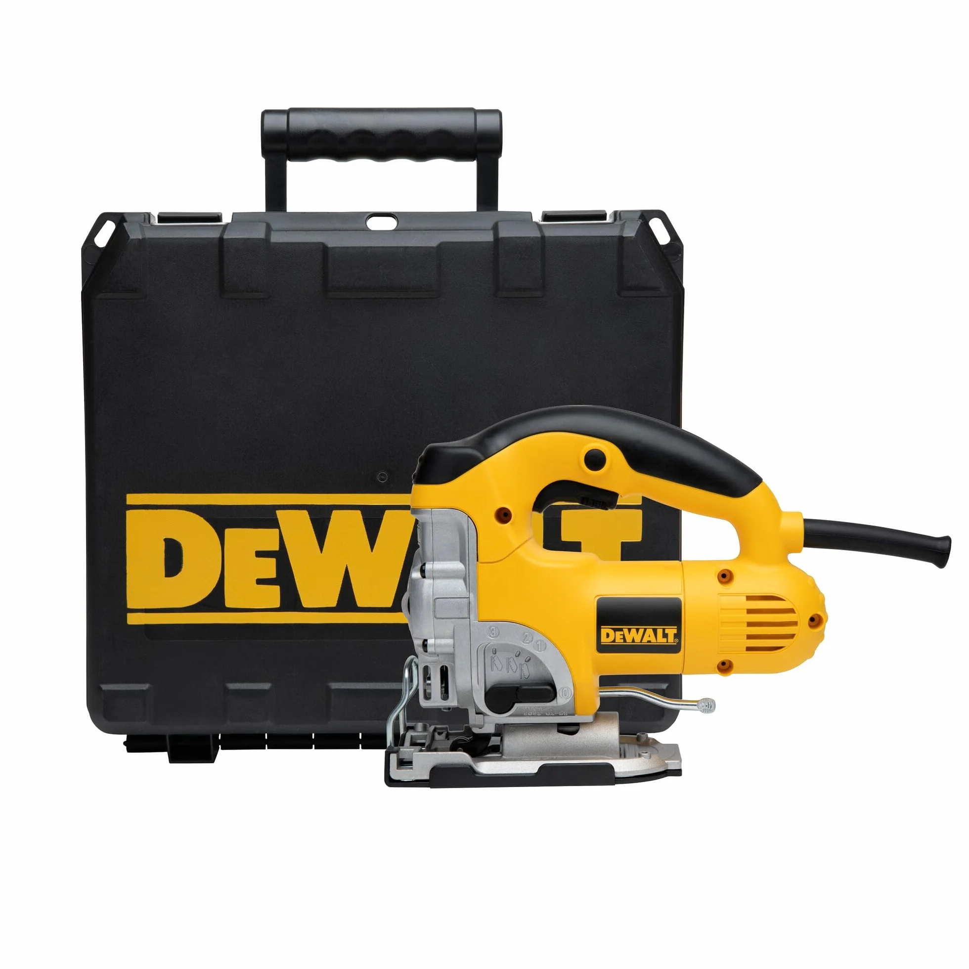 DeWalt DEWALT DW331K 701W Wytrzymała wyrzynarka z górnym uchwytem, 230 V, żółta