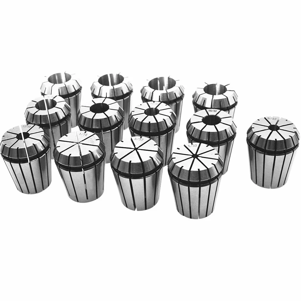 Zestaw tulei zaciskowych ER32 ER-32 o superdokładności 13 szt. 1/16"-13/16" z 5/32, 9/32, 23/32