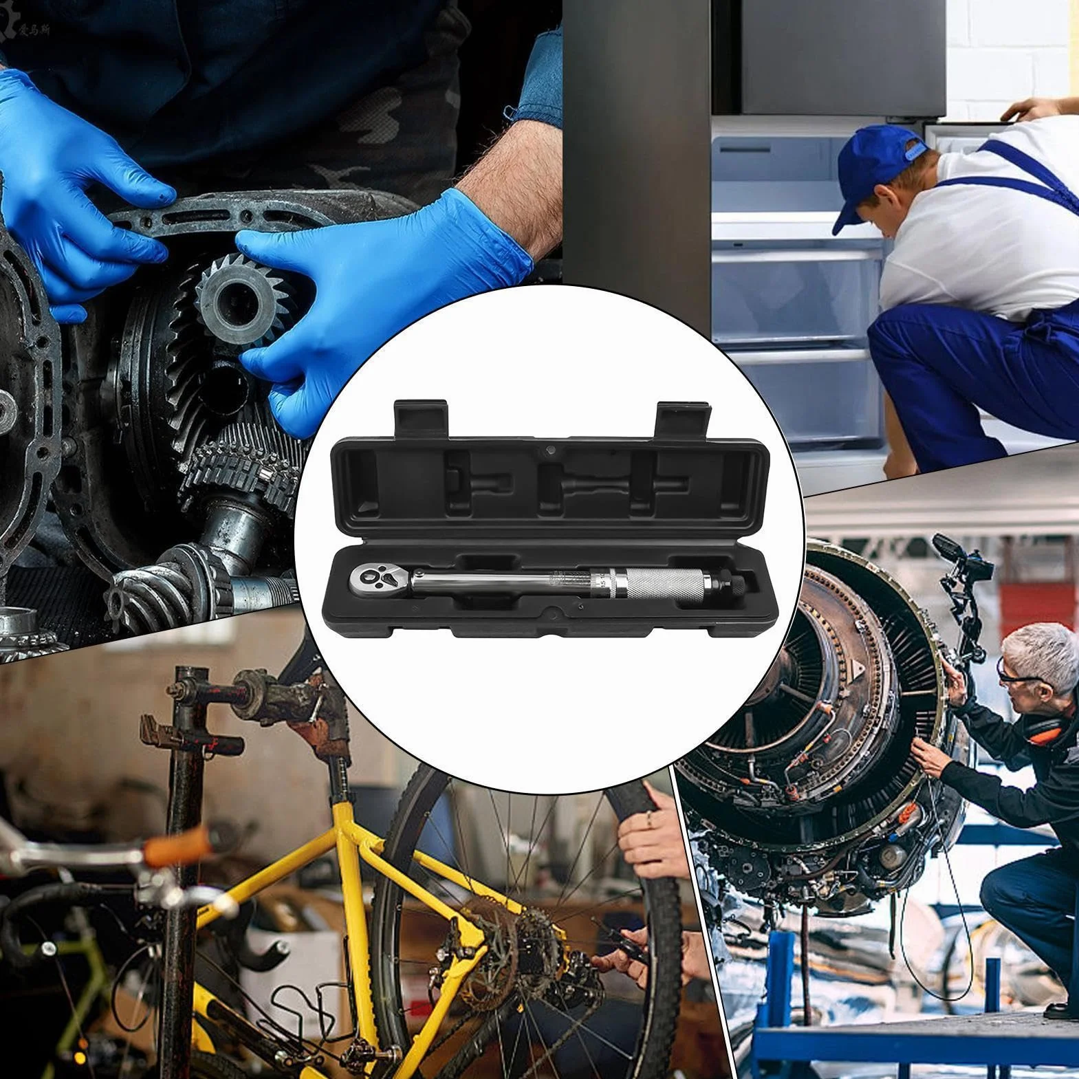 Klucz dynamometryczny z grzechotką 20-230 Nm regulowany klucz grzechotkowy z 72 zębami | Rowerowy klucz dynamometryczny do przemysłu domowego biura warsztatu na zewnątrz motoryzacyjny rower motocykl