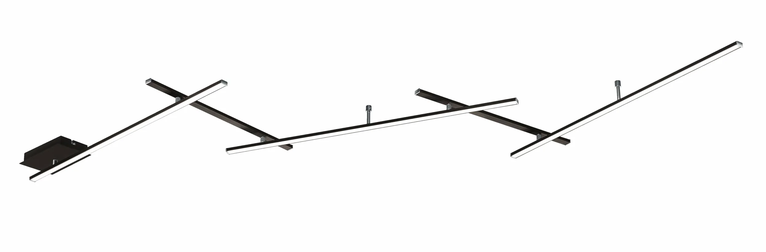 Trio Leuchten Lampa sufitowa INDIRA 674610532, mat metal, Czarny mat, 3000K, 1x LED, 25W