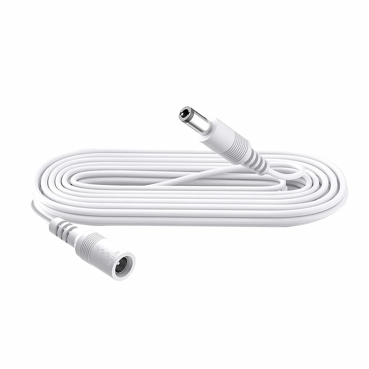 Przedłużacz DC 2 m 5,5 mm x 2,1 mm 5-24 V biały