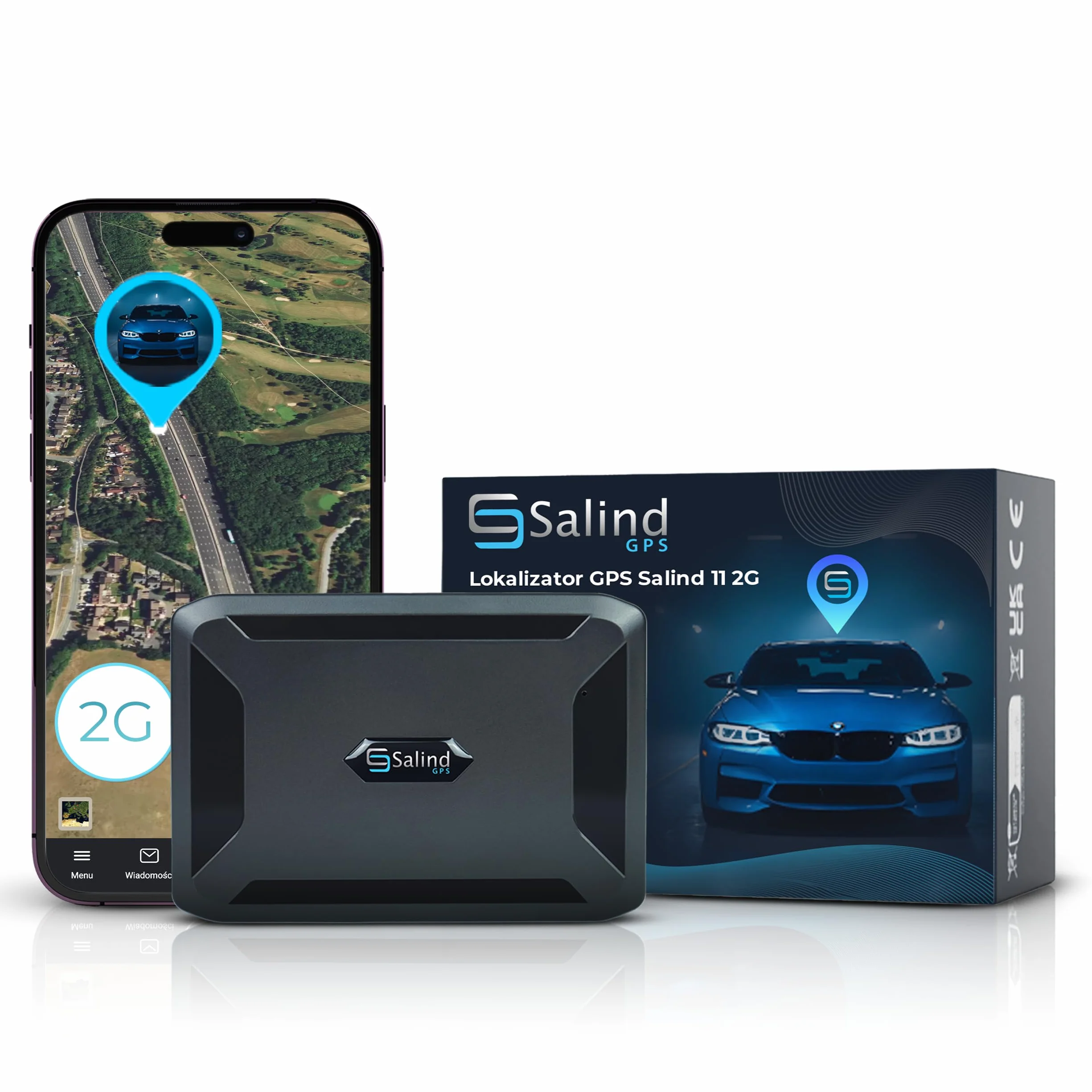 Salind 11 2G Lokalizator GPS Z Magnesem Do Samochodów Motocykli Ciężarówek – Bateria 40 Dni (90 Dni Standby) – Śledzenie Na Żywo Aplikacja Mobilna Alarm Wibracji Alarm Prędkości