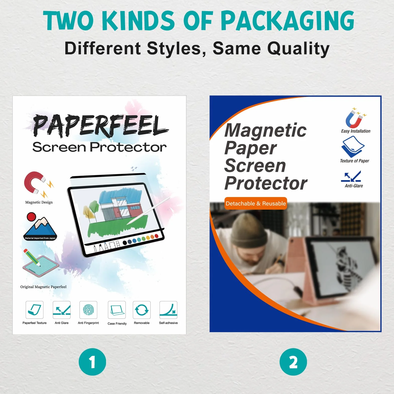 PAPERFEEL Folia magnetyczna do iPada Air 13 M4 M3 M2 2026 2025 2024, matowa papierowa, magnetyczna, odporna na zarysowania