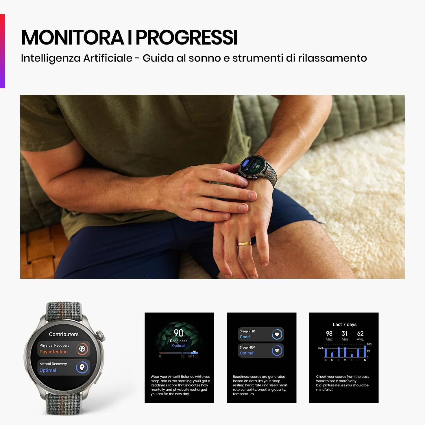 Amazfit Balance Inteligentny Zegarek, AI Fitness Coach Monitor snu i zdrowia z pomiarem składu ciała, GPS, Alexa, połączenia Bluetooth, 14-dniowy czas pracy baterii, 1,6-calowy wyświetlacz AMOLED