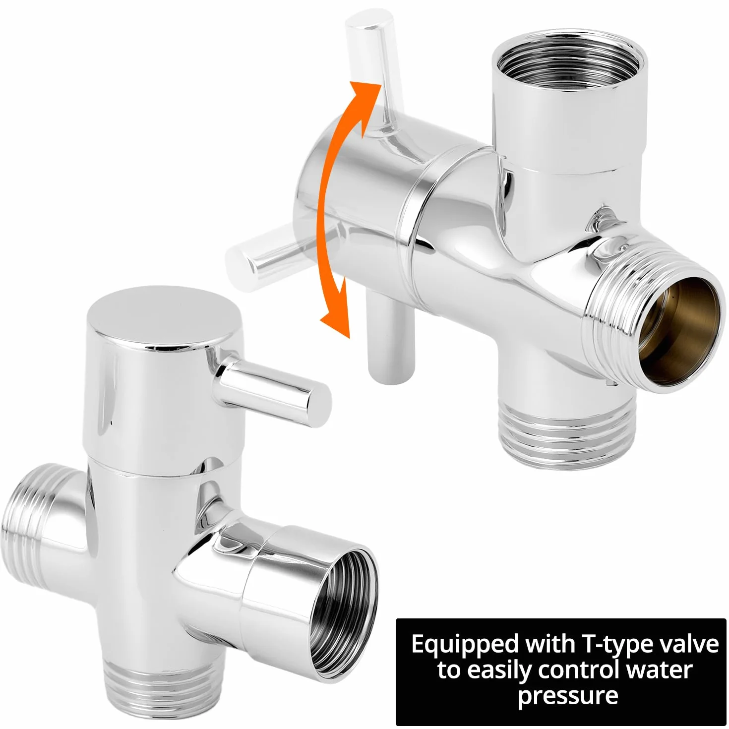 QWORK® Przenośny zestaw prysznicowy bidet, opryskiwacz do bidetu ze stali nierdzewnej SUS304 z szczelną konstrukcją