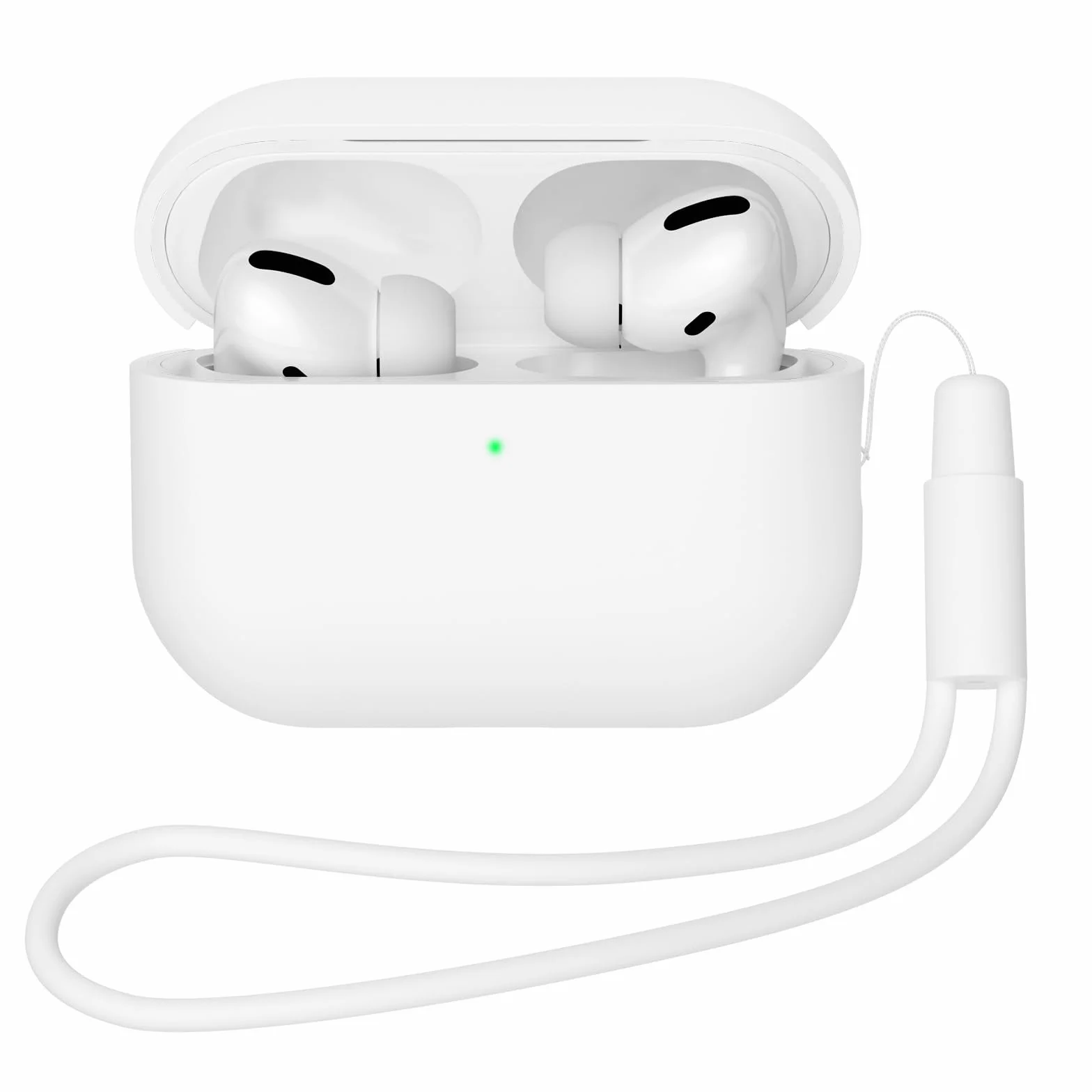 Etui kompatybilne z Airpods Pro 2 generacji 2022, ultra cienkie, silikonowe, odporne na uderzenia, miękkie etui ochronne do Airpods Pro 2, pełna ochrona do Airpods Pro 2 (białe)