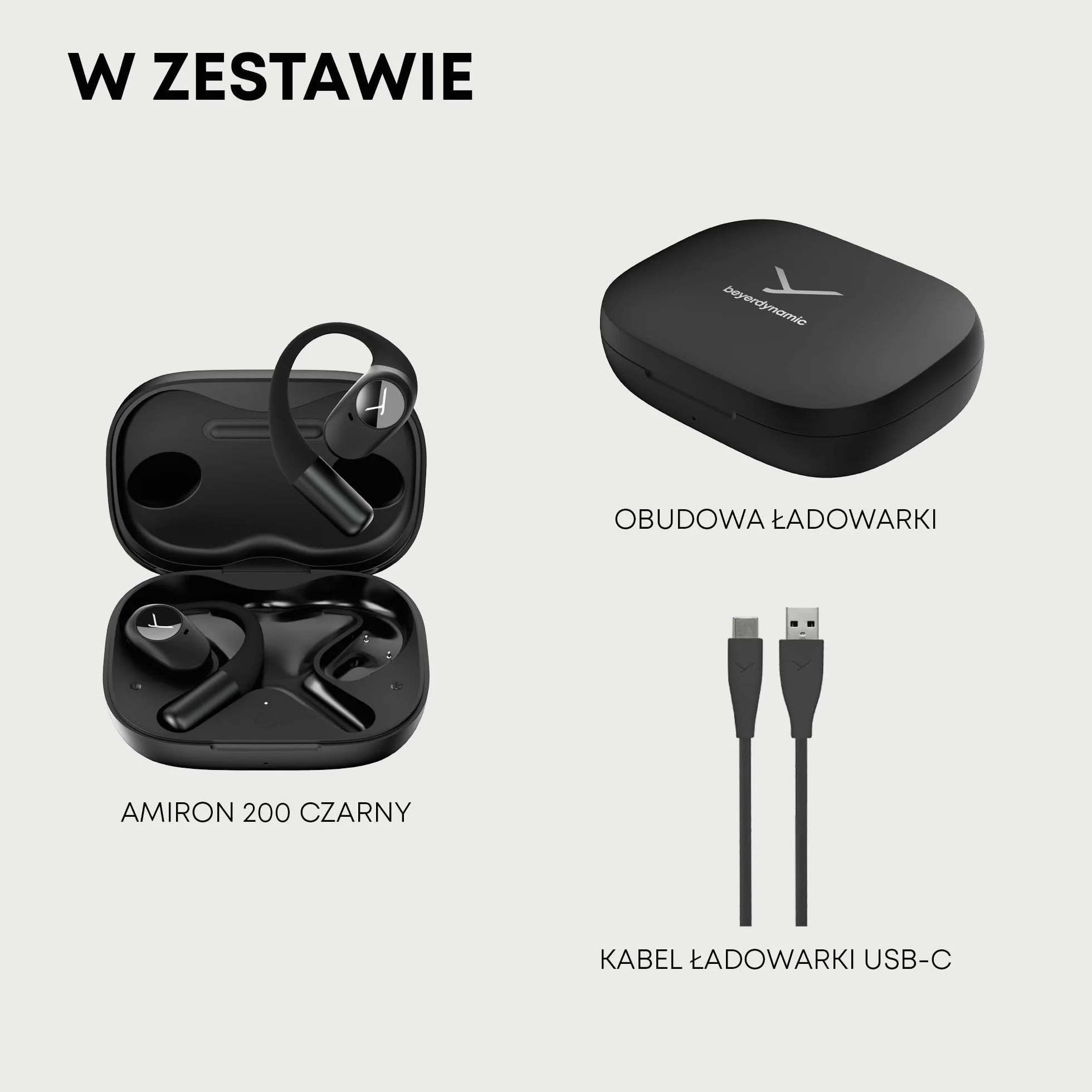 beyerdynamic AMIRON 200 Sportowe słuchawki z otwartymi uszami Bluetooth 5.3 36h baterii czarny