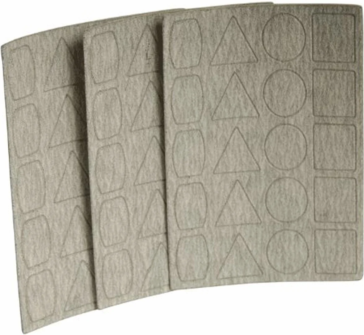 Proxxon 28824 zapasowy papier ścierny do PS12 / PS13, ziarnistość 240, 3 arkusze/opakowanie, samoprzylepny węglik krzemu