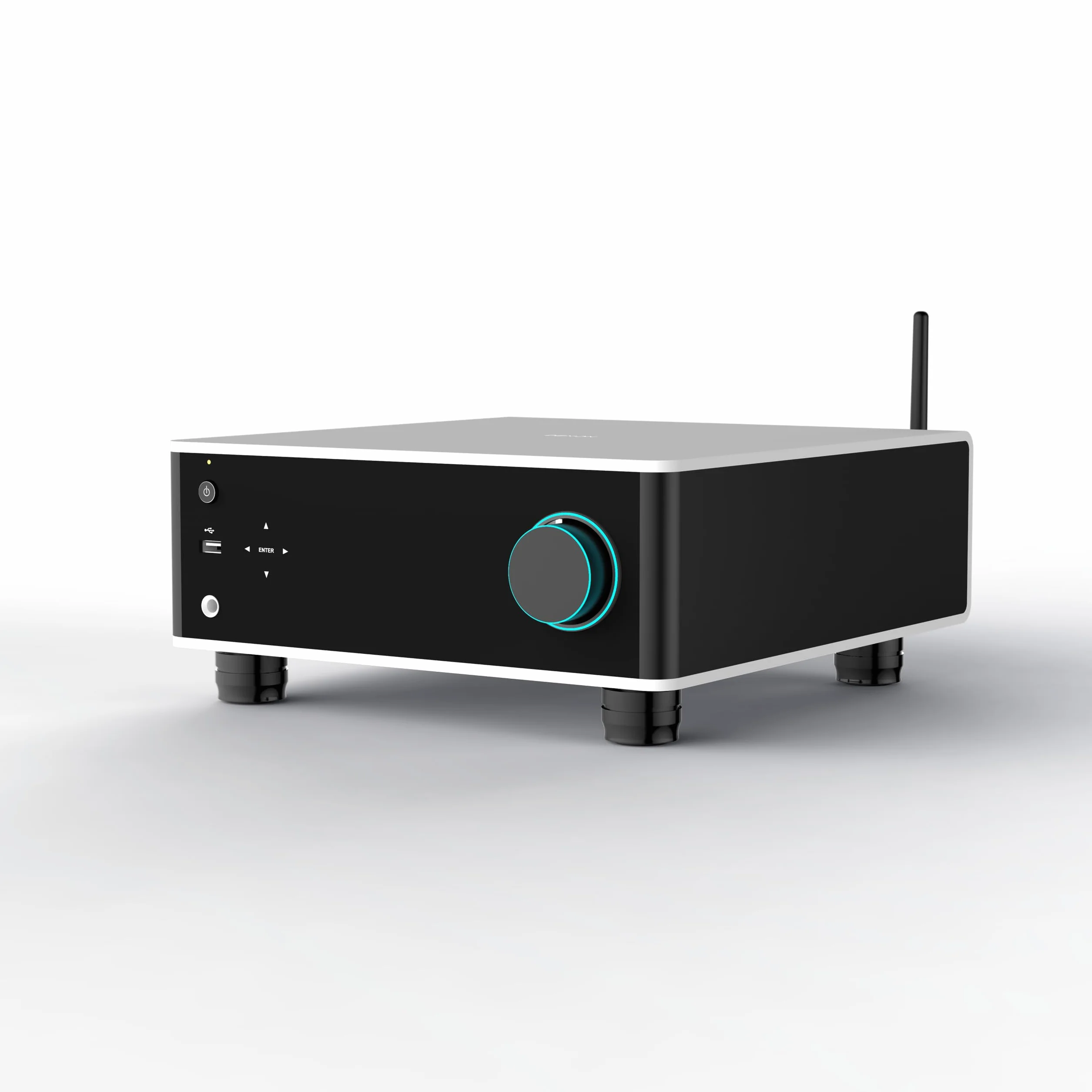 Nóżki głośnika HiFi, 33 x 22 mm, czarne, 4 sztuki do subwoofera gramofonu