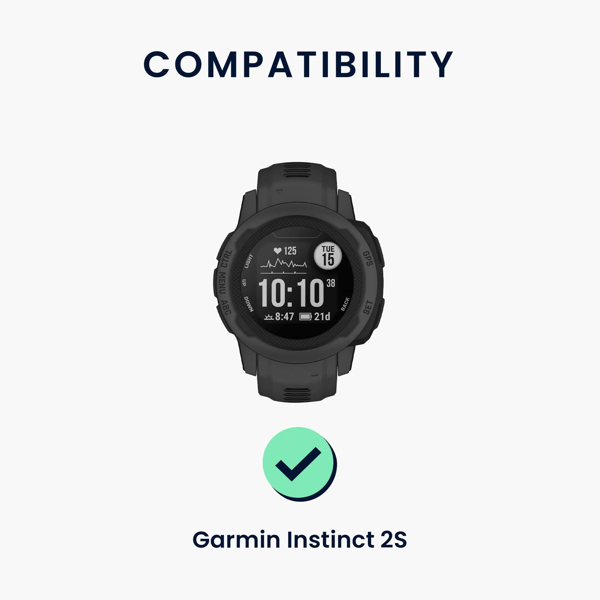 kwmobile Pasek silikonowy do Garmin Instinct 2S czarny