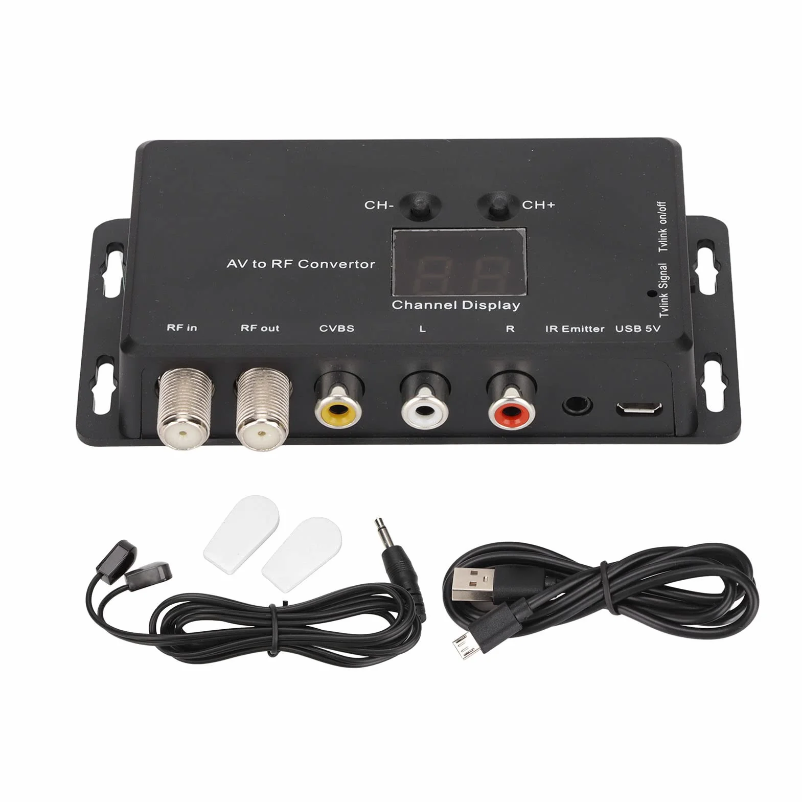 Modulator UHF - TV LINK Modulator, PAL NTSC AV do RF Modulatory Dystrybucji TV, z Gwintem Wewnętrznym AV Audio Video TV Link-Konwerter UHF do Wyjścia RF łączy SLX/TV