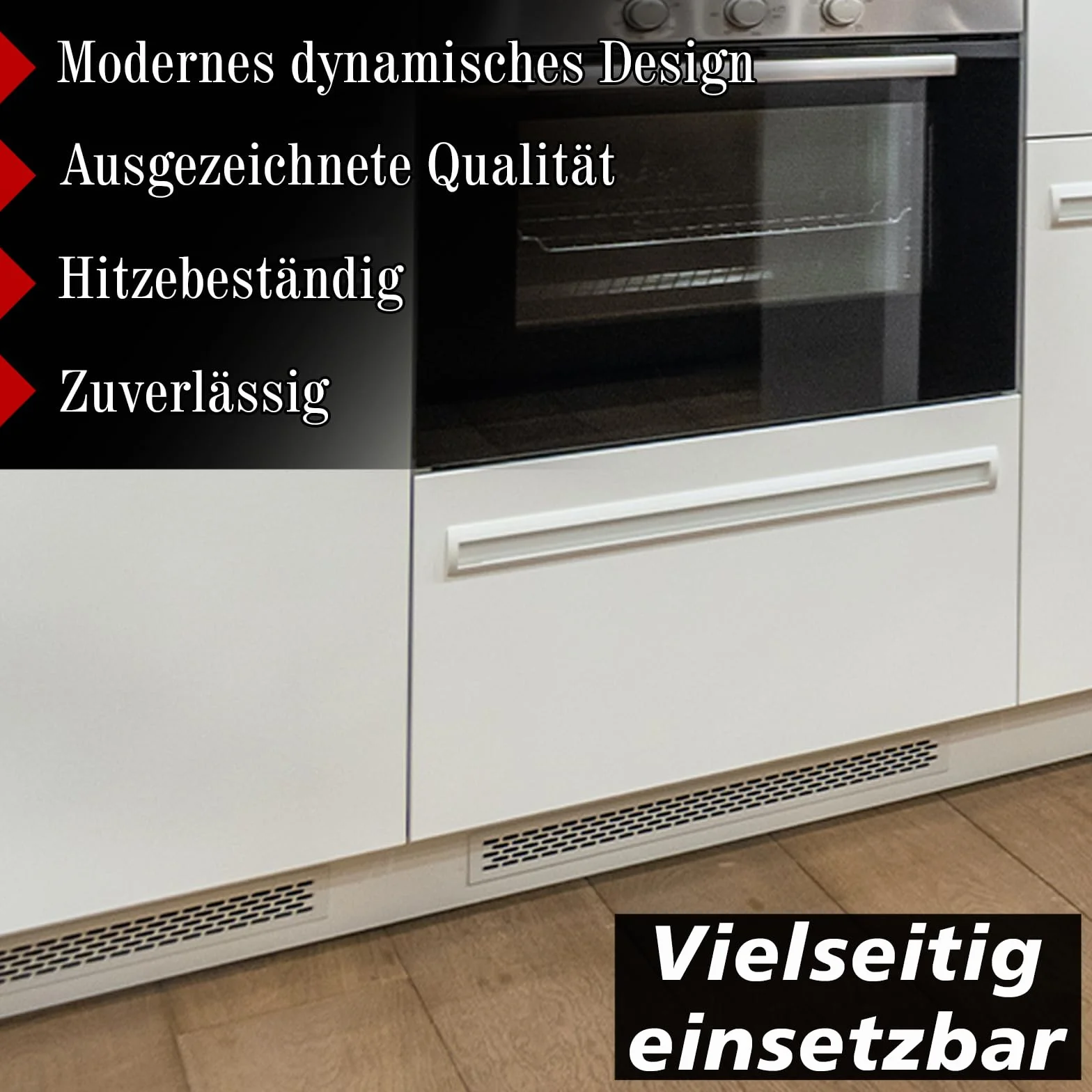 Kratka wentylacyjna aluminiowa | 80 mm x 600 mm | Kolor: stal nierdzewna - szczotkowana | Kratka wentylacyjna Alu | Środnik | Kratka wentylacyjna | Kratka grzejnicza | Kratka wentylacyjna/wentylacja