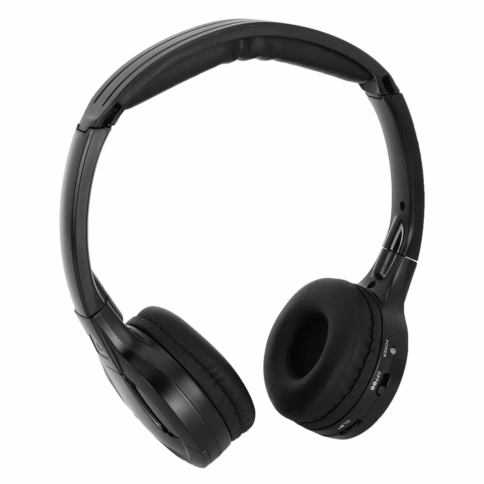 Qiilu Bezprzewodowe Słuchawki Samochodowe Stereo Audio na Podczerwień 2 Kanały do DVD