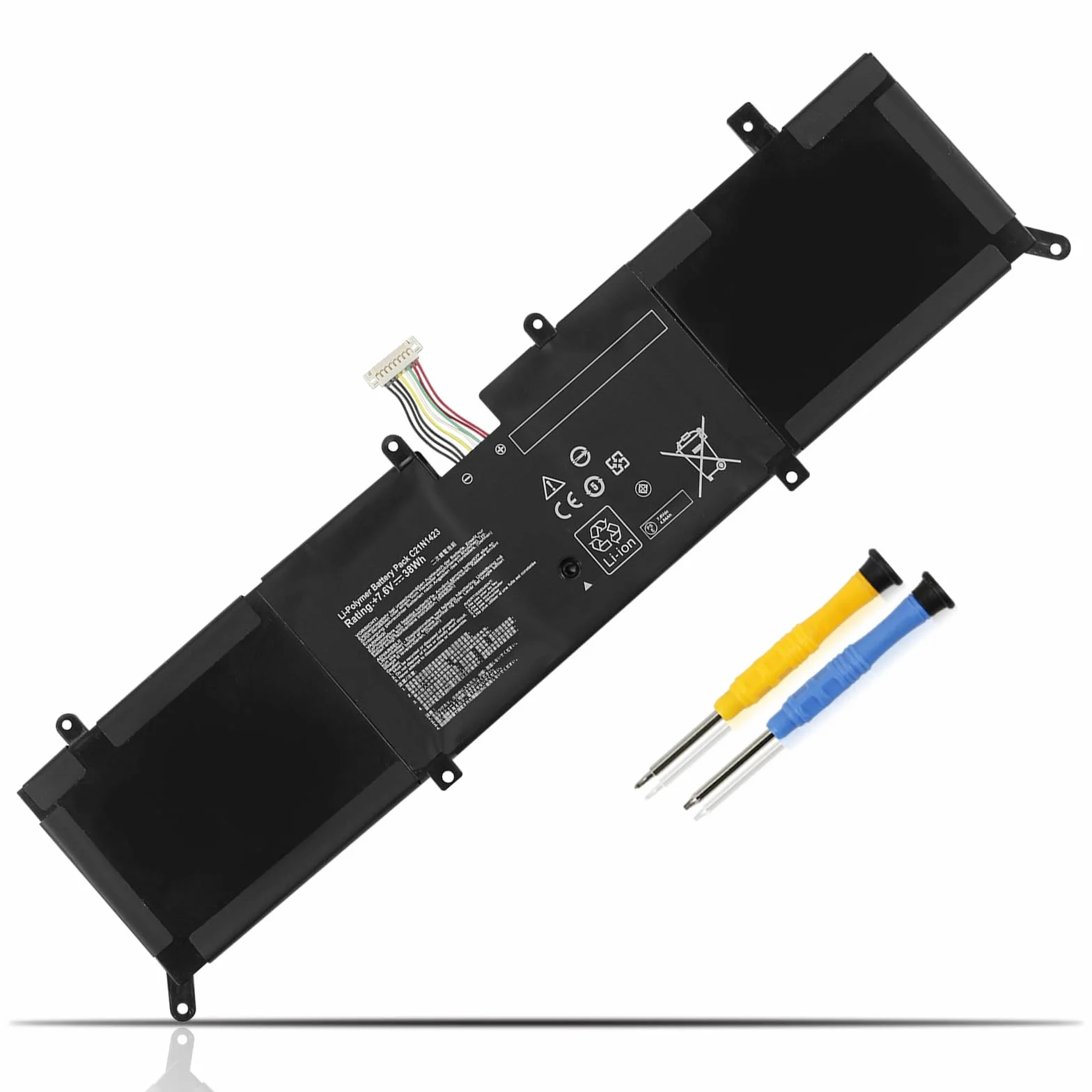 K KYUER 38Wh C21N1423 Bateria do Asus X302L X302LA X302LJ X302U X302UA X302UJ X302UV R301L R301LA R301LJ R301U R301UA R301UV P302L P302A P302LJ P302U P302UA F302L F302LA F302LJ F302UA F302UJ F302UV
