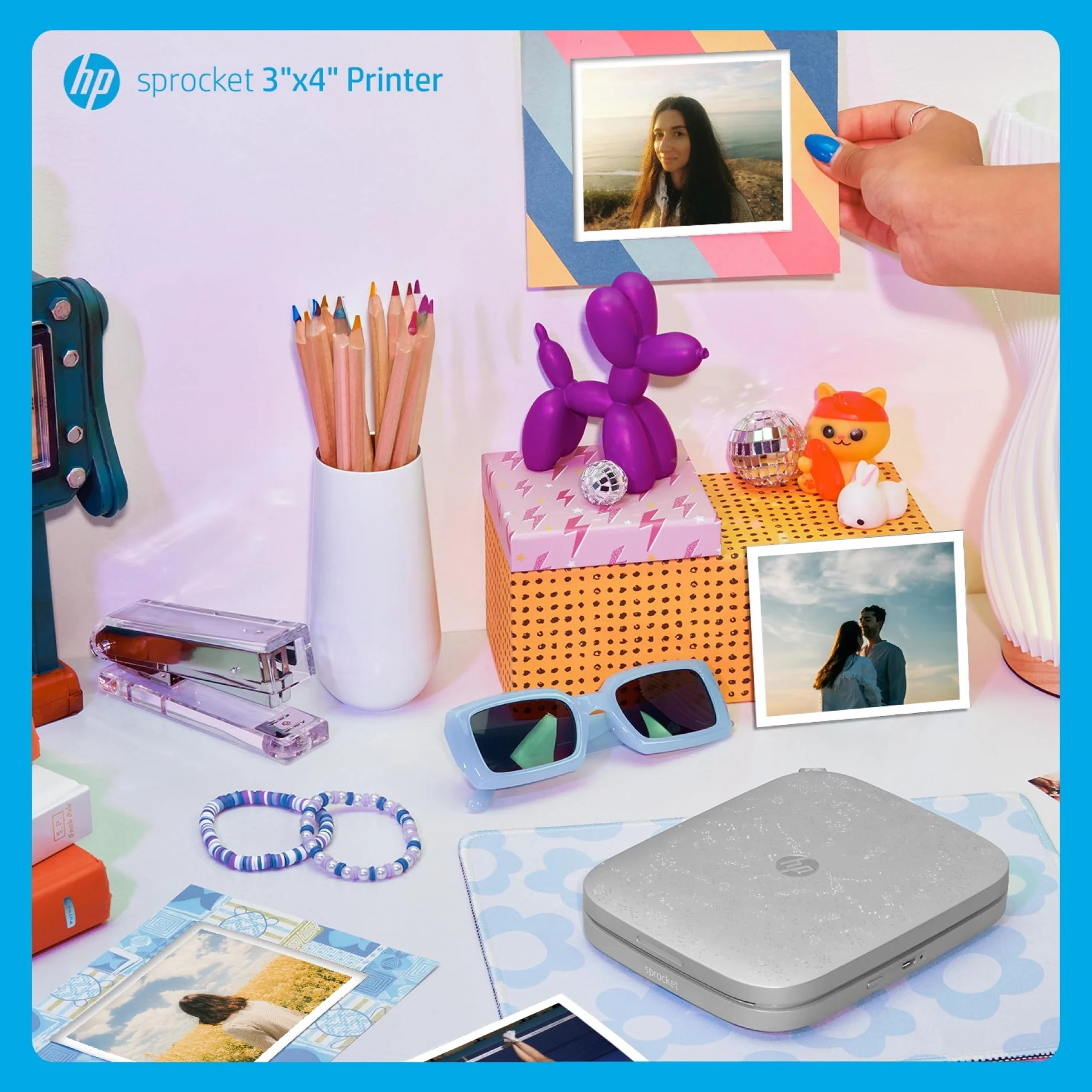 HP Sprocket Natychmiastowa drukarka fotograficzna 3x4 bezprzewodowa Zink