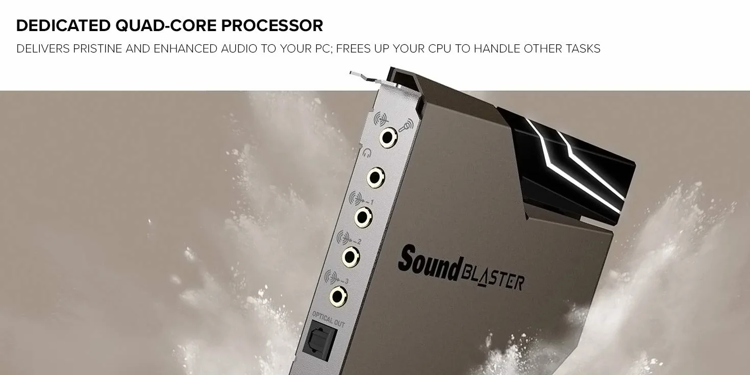 Creative Sound Blaster AE-7 70SB180000000 Karta Dźwiękowa z Modułem Sterującym, Szary