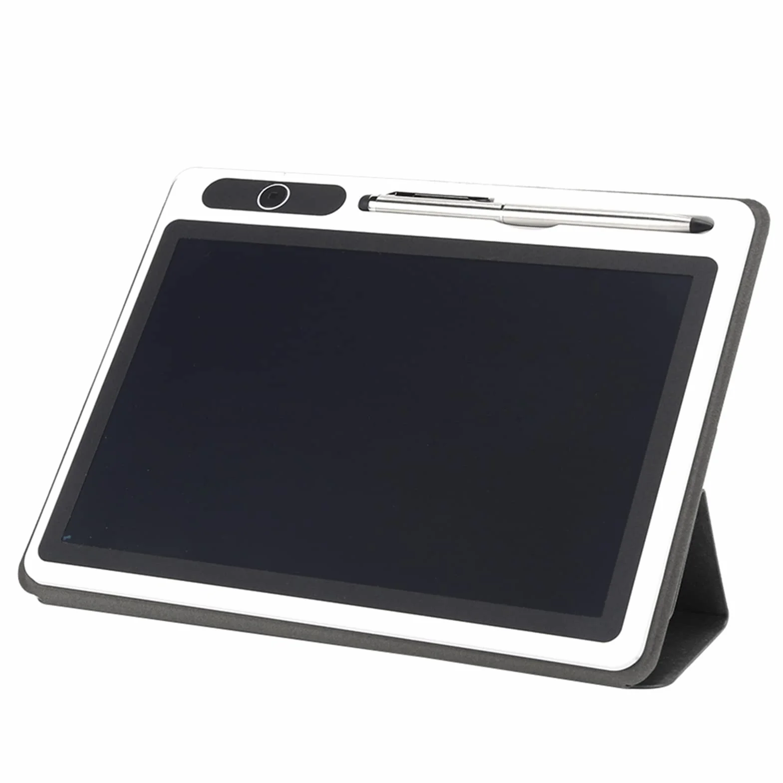 Elektroniczny Notatnik, 9-calowy Tablet do Rysowania LCD Jasne Elastyczne, Podkładka do Rysowania, Narzędzie do Malowania Ręcznego Biznesowe do Pracy i Nauki (czarny (ze skórzanym)