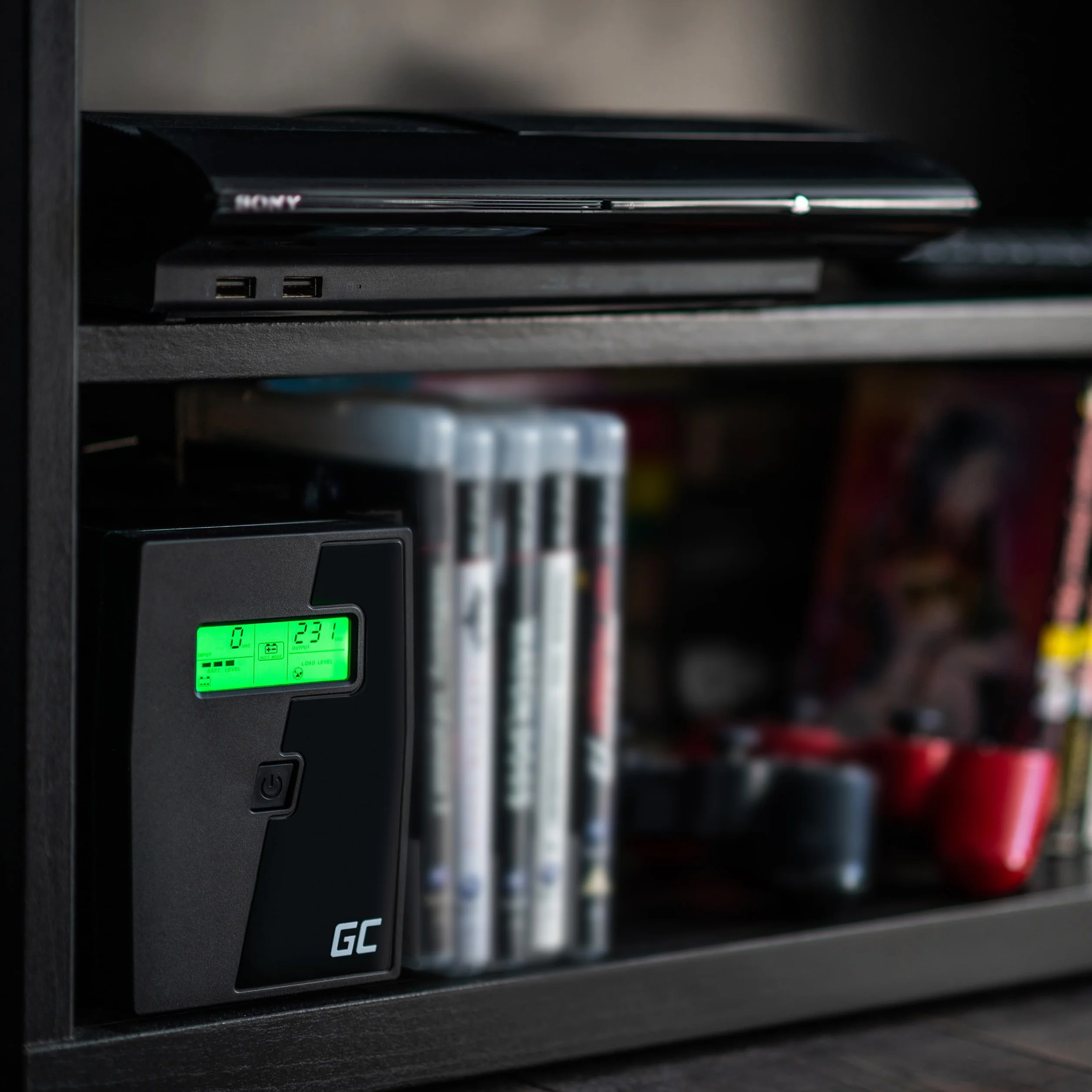 Green Cell UPS 1500VA 900W Line-Interactive AVR 230V 4x Schuko Zasilacz Awaryjny z wyświetlaczem LCD