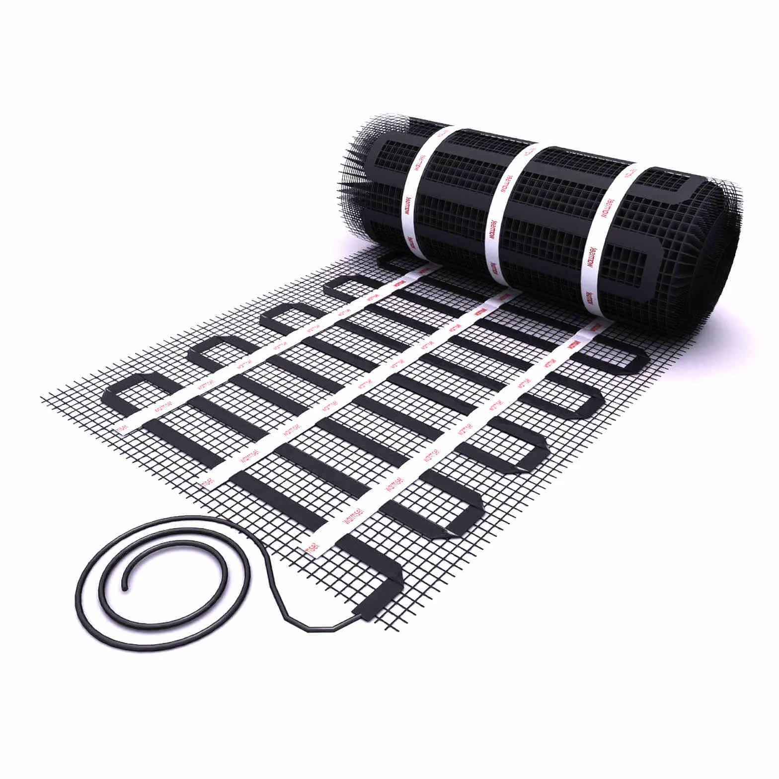 1,5 m² Mi-Heat 17/5 Black 200 W/m² samoprzylepna mata grzewcza z cienkim łóżkiem, ogrzewanie podłogowe z aluminiową osłoną ziemną