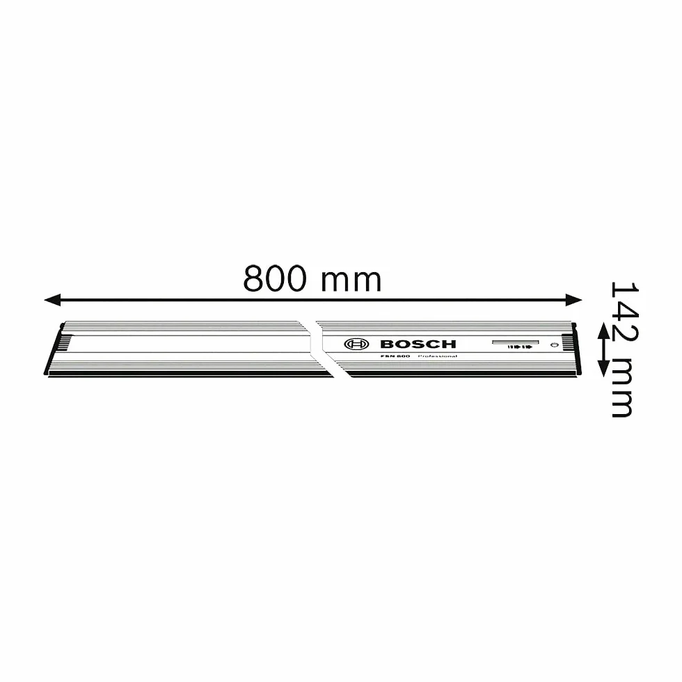 Bosch Professional: szyna prowadząca FSN 800 (dł. 800 mm, kompat. z serią pilarki tarczowe GKS z rozsz. G, zagłębiarki GKT i wybrane wyrzynarki GST + frezarki GOF z dod. adapt.)