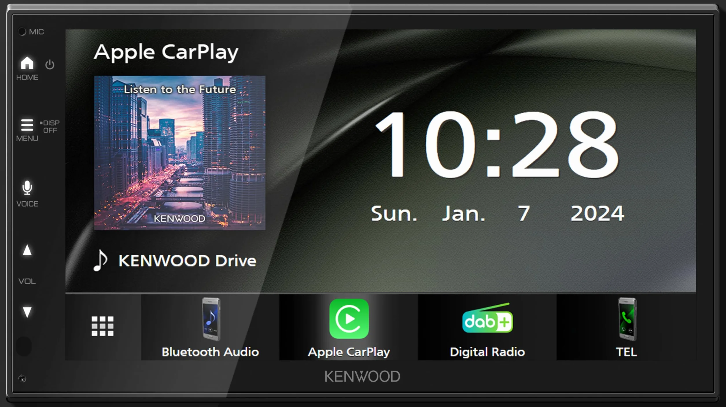 KENWOOD DMX5023DABS 17,3 cm WSVGA Moniceiver DAB+/FM CarPlay Android Auto Bluetooth DSP 4x50W