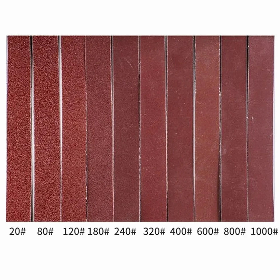 Taśmy szlifierskie, Zestaw 10 pasów szlifierskich do szlifowania drewna i skóry, metalu, wiele rozmiarów(10pcs 25mmx330mm)