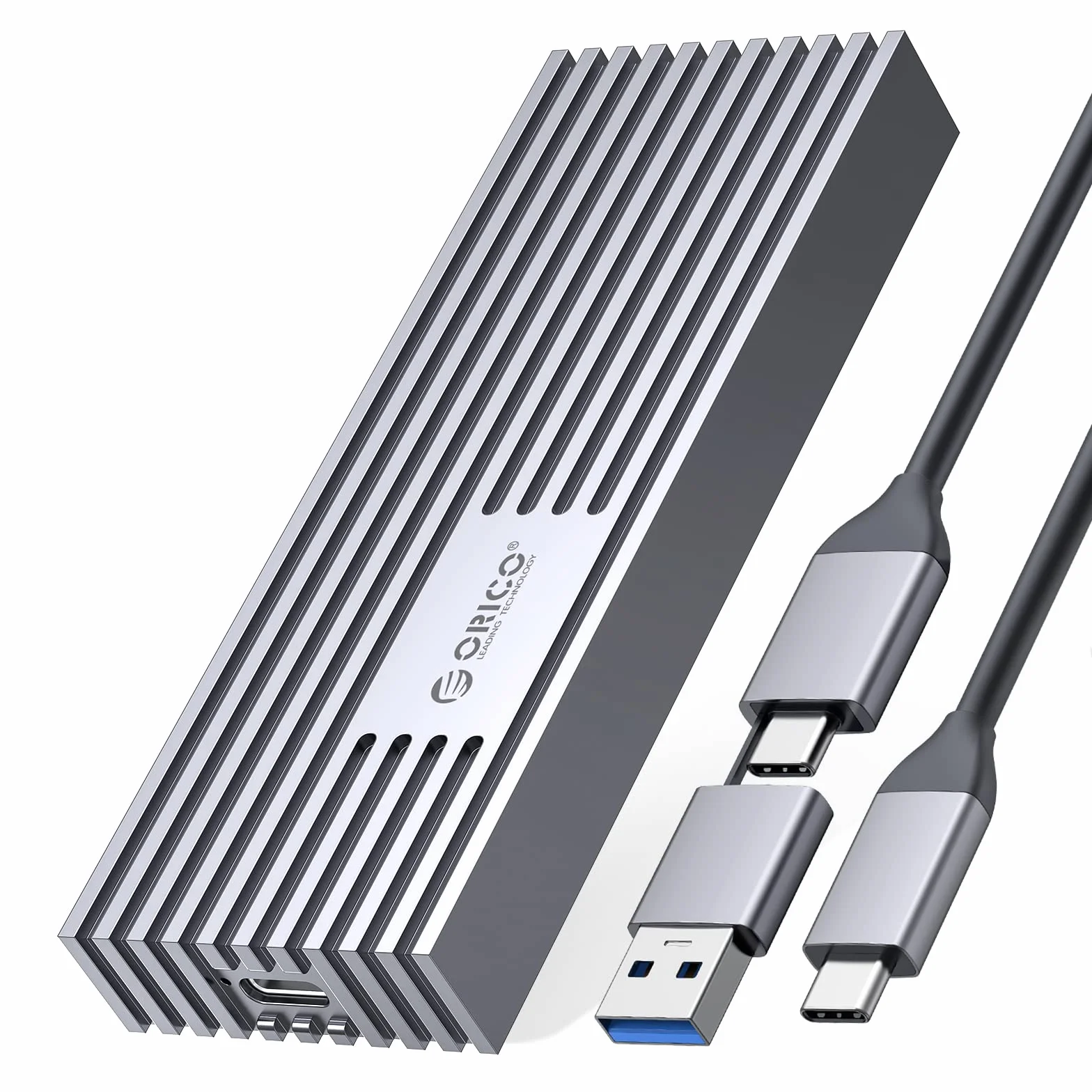 ORICO M.2 NVMe SSD obudowa USB3.2 Gen2x2 20 Gbps USB-C PCIe adapter NVMe M-Key/M+B Key 2230/2242/2260/2280 aluminium Heatsink UASP Trim 4 TB M233GY