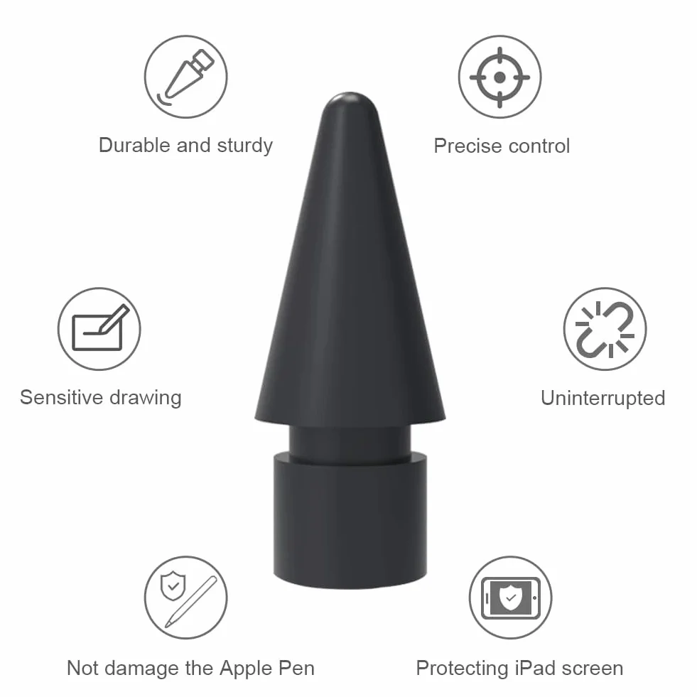 Końcówki do Apple Pencil 2. generacji/1. generacji, precyzyjne końcówki zapasowe iPencil Nib Tip