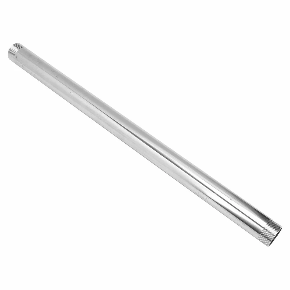 Wakects Rura Gwintowana ze Stali Nierdzewnej, Adapter Złączki z Gwintem Zewnętrznym 50 Cm G1 2 G3 4 G1, Odporne na korozję Szczelne Uszczelnienie Łatwy montaż, do Przedłużenia Rury Gazowej i Wodnej