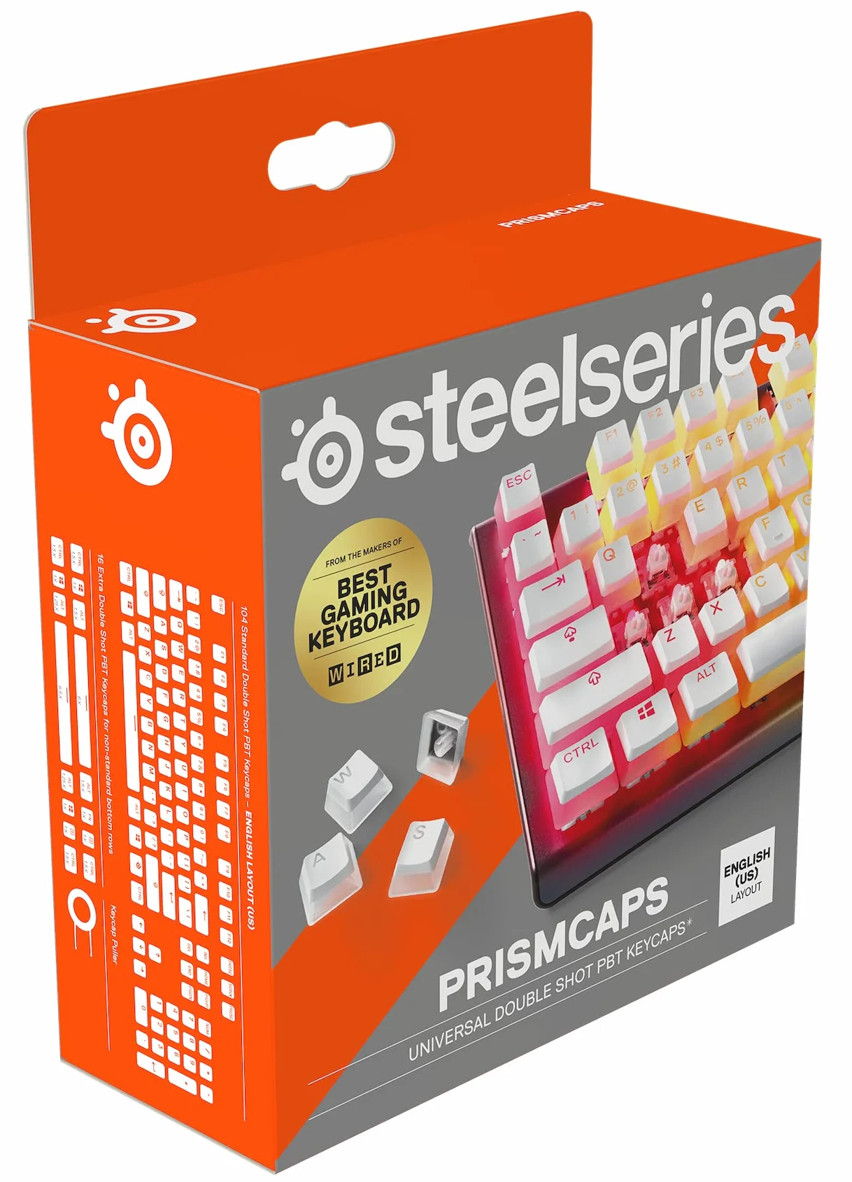 Steelseries Prismcaps 60203 Nakładki na Klawisze, Biały, 104 klawisze