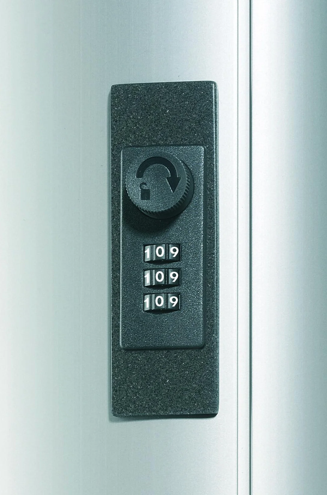 Durable 196823 Skrzynka na klucze Key Box Plus (z zamkiem szyfrowm, otworem szybkiego zwrotu, na 54 zawieszki), kolor srebrny.
