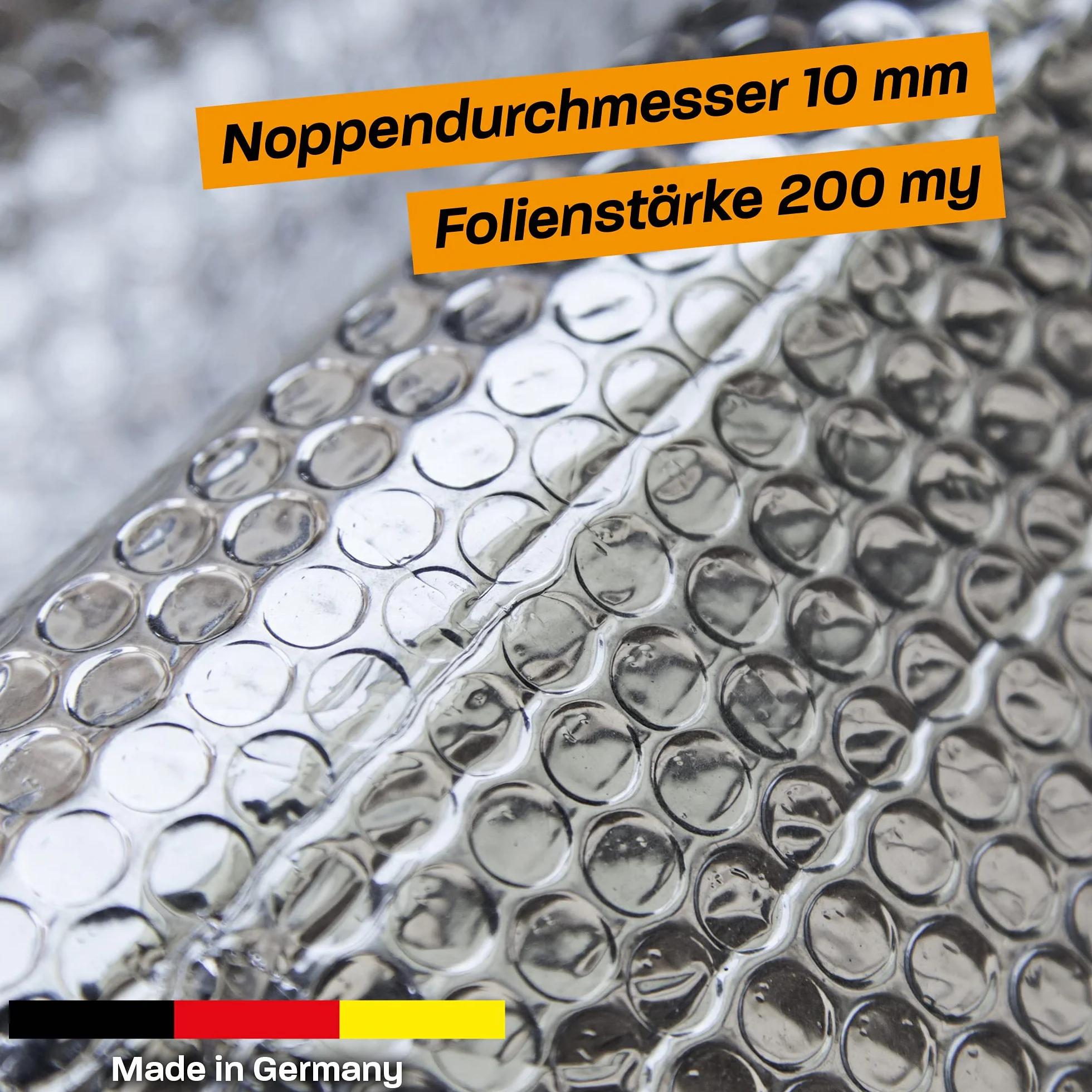 Hinrichs Folia izolacyjna 10 m x 60 cm – folia termiczna do okien, samochodu, na kemping lub basen – idealna jako izolacja cieplna, ochrona przed zimnem i zaciemnienie – obustronnie powlekana