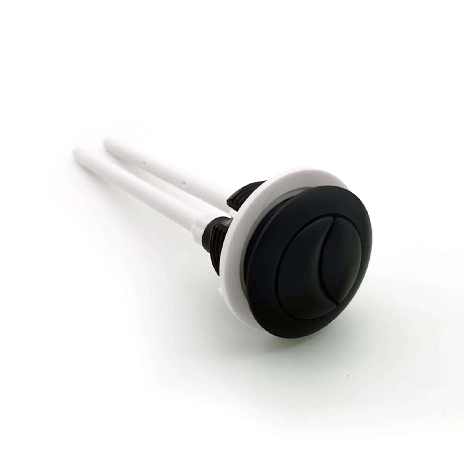 Przycisk do podwójnego spłukiwania toalety Czarny 38 mm 15 cm słupek Przycisk do podwójnego spłukiwania toalety