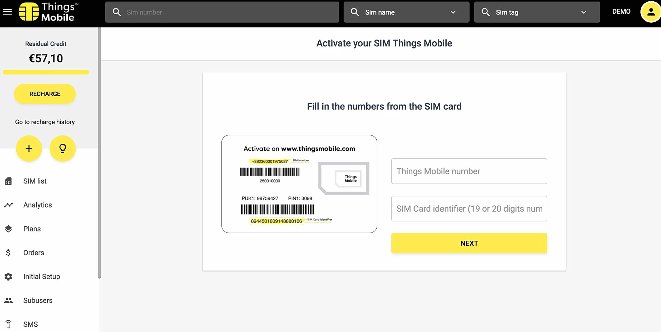 Karta SIM M2M Niemcy -Things Mobile - globalny zasięg, sieć wielu operatorów GSM/2G/3G/4G LTE, bez stałych kosztów, bez zapadalności w konkurencyjnych cenach. 10 € kredytu w zestawie