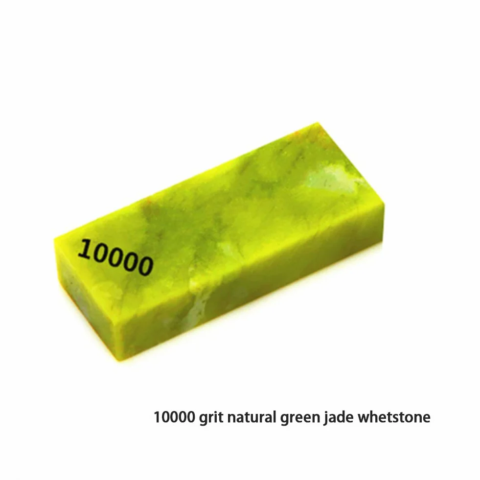 Kamień do ostrzenia noży o ziarnistości 10000, kamień wodny z naturalnego jadeitu, kamień do ostrzenia do ostrzenia i polerowania (50 × 20 × 10 mm)