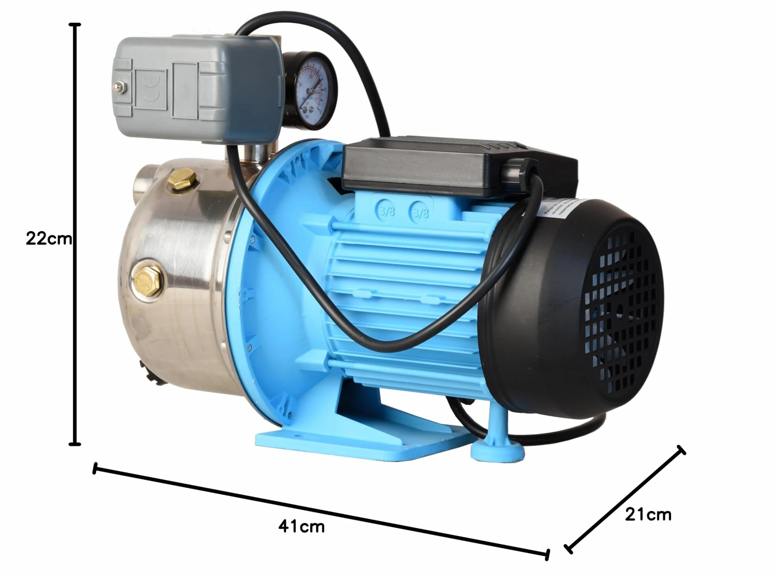 Pompa Hydroforowa JX 1100 (1100 W, 3600 l/h, max. podnoszenie 50 m) do Wody Nawadniania Ogrodu Z OSPRZĘTEM